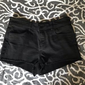 black shorts
